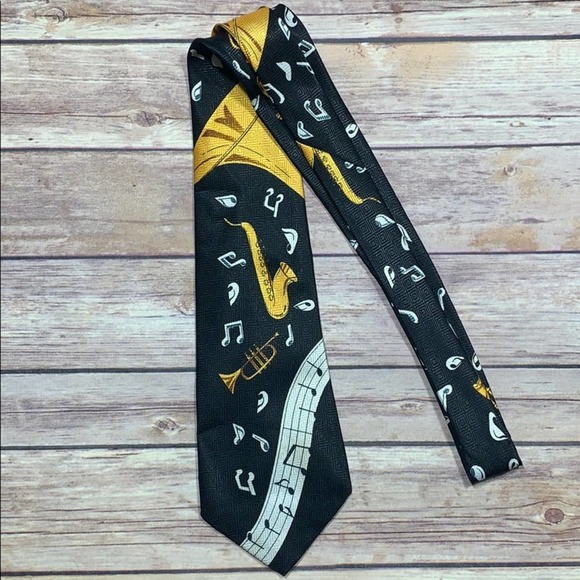 Vintage music note tie - Picture 1 of 3